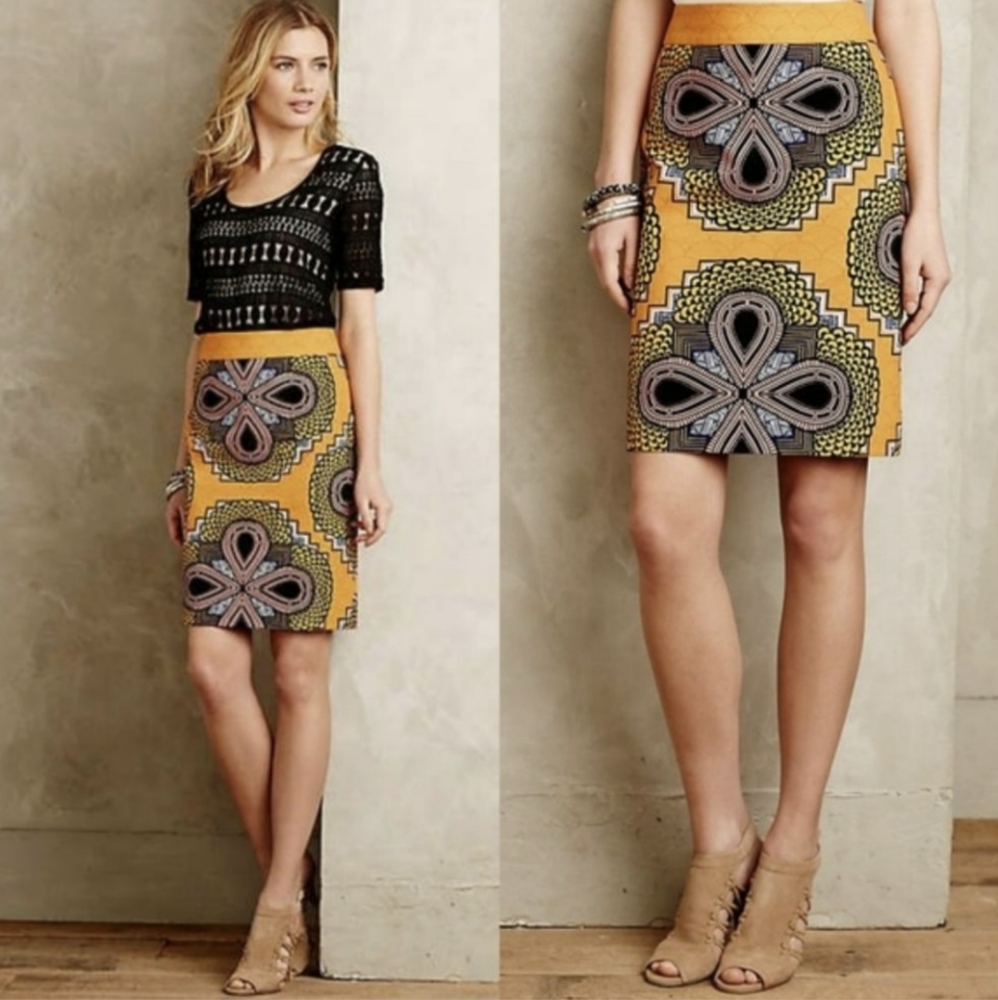 Anthropologie Clementina Pencil Skirt by Maeve